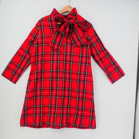 NEW Tuckernuck  Royal Stewart Tartan Daphne Red Dress Holiday Women's Medium - Picture 8 of 11